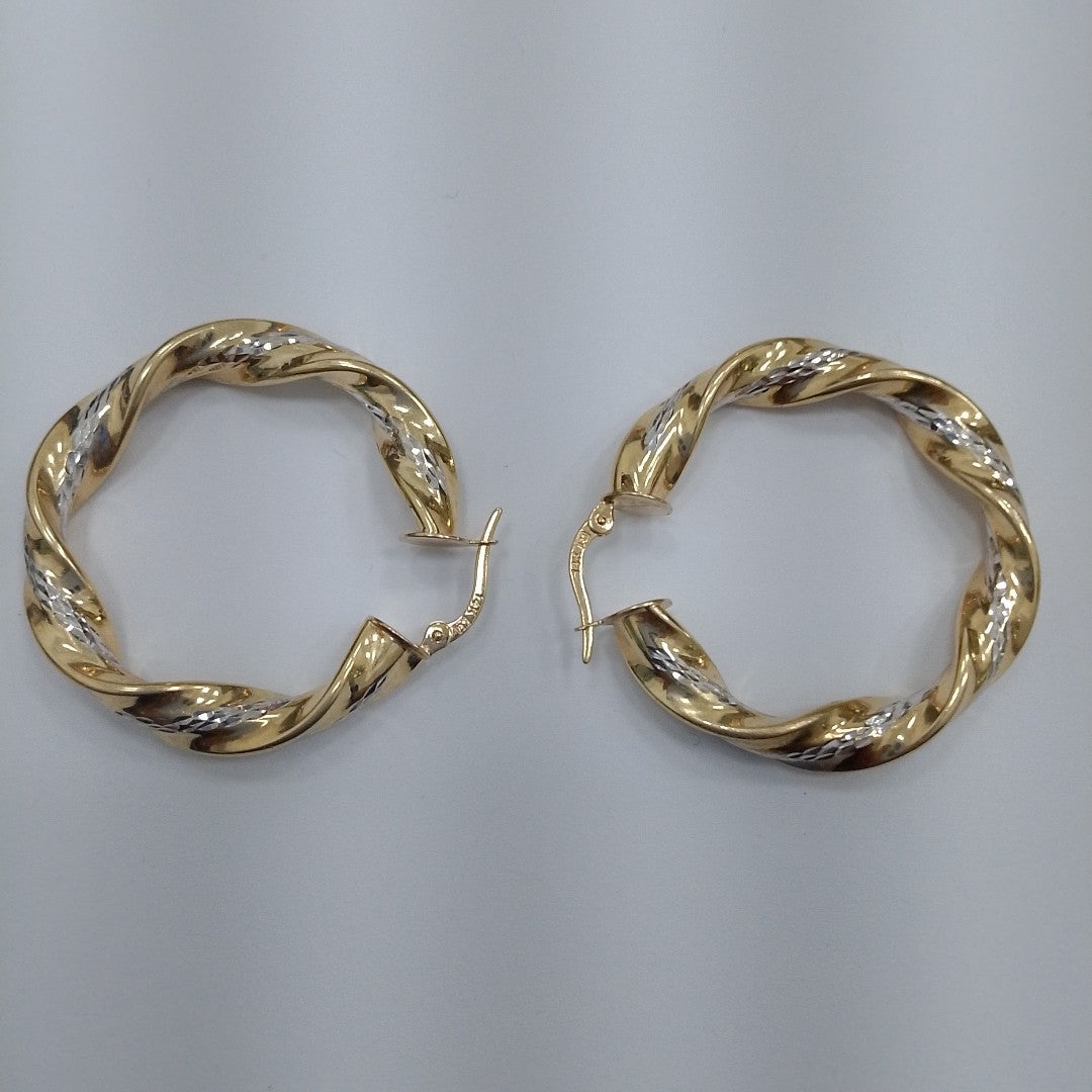 ARRACADAS PAR ORO COMBINADO 14 K 5,00 GRMS (SEMINUEVO)