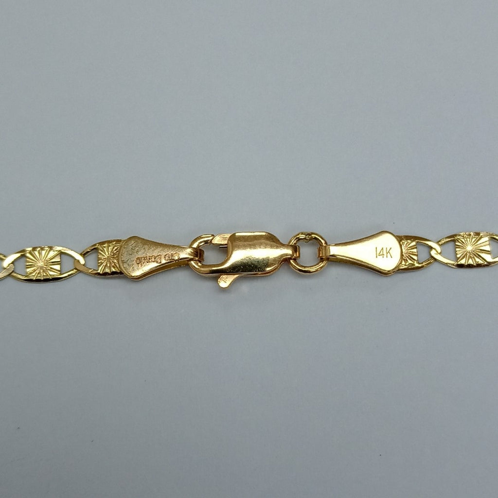 CADENAS TEJIDO GUCHI ORO 14K 55 CM 7.2 GR (NUEVO)