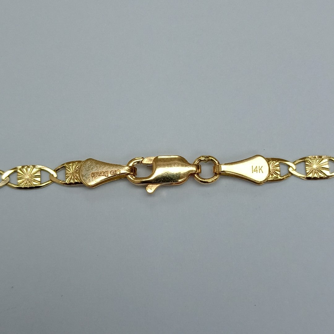 CADENAS TEJIDO GUCHI ORO 14K 55 CM 7.2 GR (NUEVO)