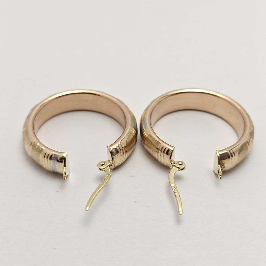 ARRACADAS PAR ORO COMBINADO 14 K 4.4 GRMS (SEMINUEVO)