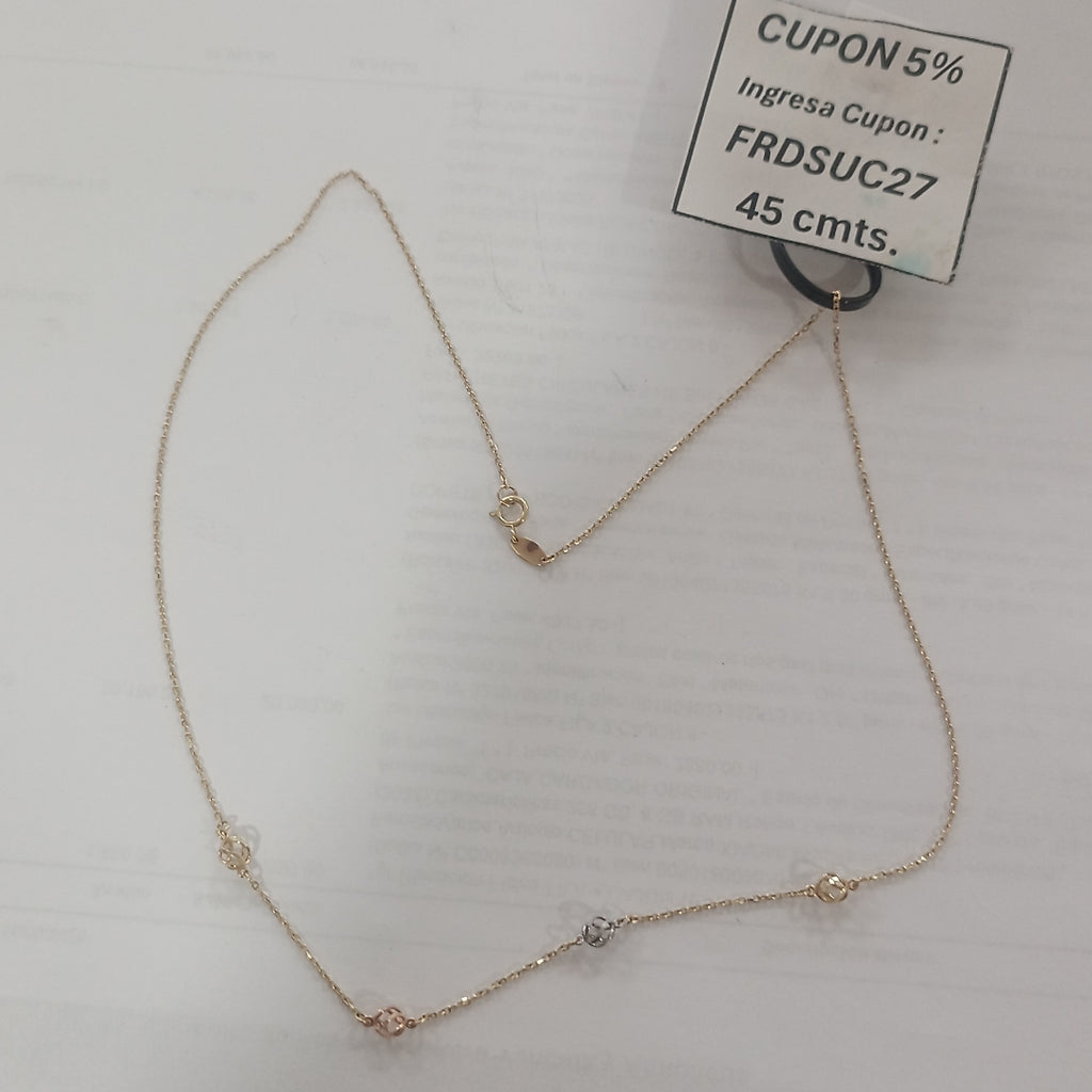 GARGANTILLA ORO,ORO COMBINADO 14 K 1,80 GRMS (SEMINUEVO)
