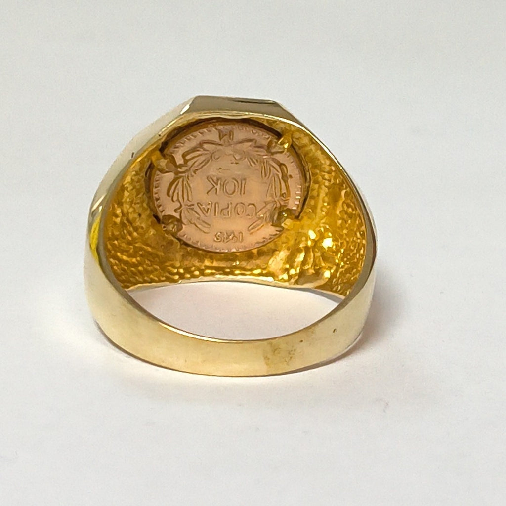 ANILLO ORO COMBINADO 10 K 5,90 GRMS (SEMINUEVO)