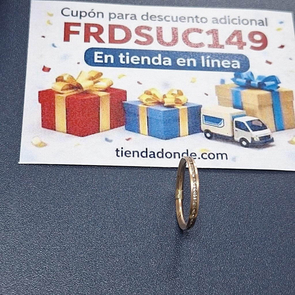 ANILLITO,MEDIA CHURUMBELA ORO 10 K 1,00 GRMS (SEMINUEVO)