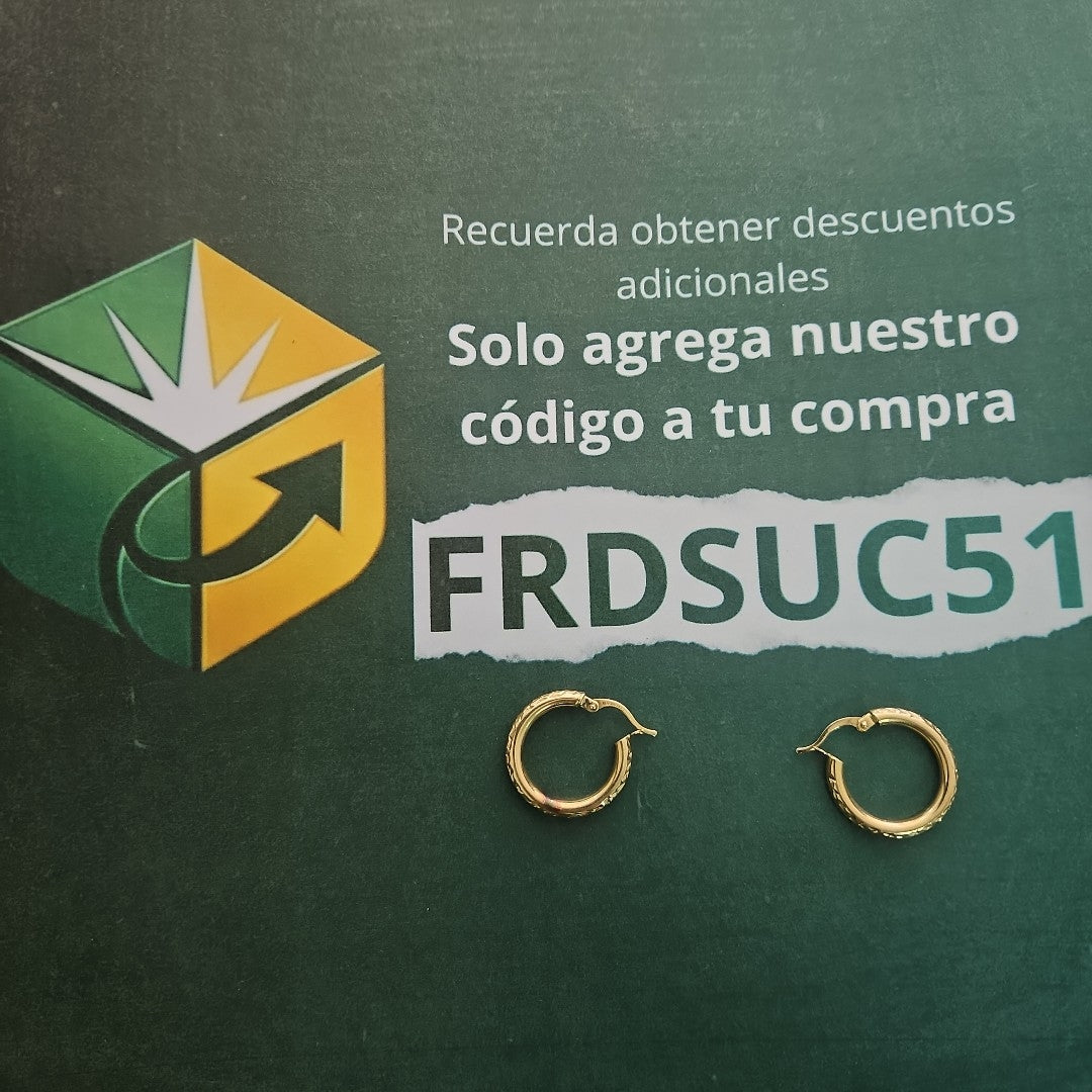 ARRACADAS PAR ORO 14 K 4,00 GRMS (SEMINUEVO)