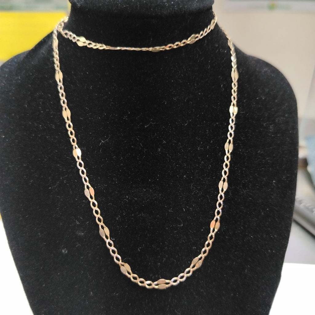 CADENA ORO, RODIADO 14 K 3.7 GRMS (SEMINUEVO)