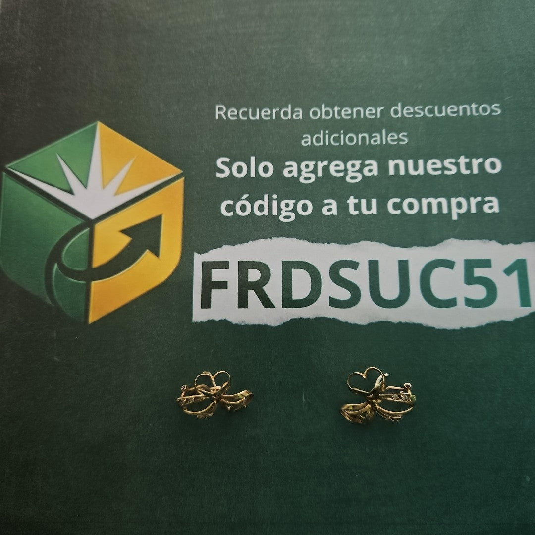 ARETES PAR ORO 10 K 4,10 GRMS (SEMINUEVO)