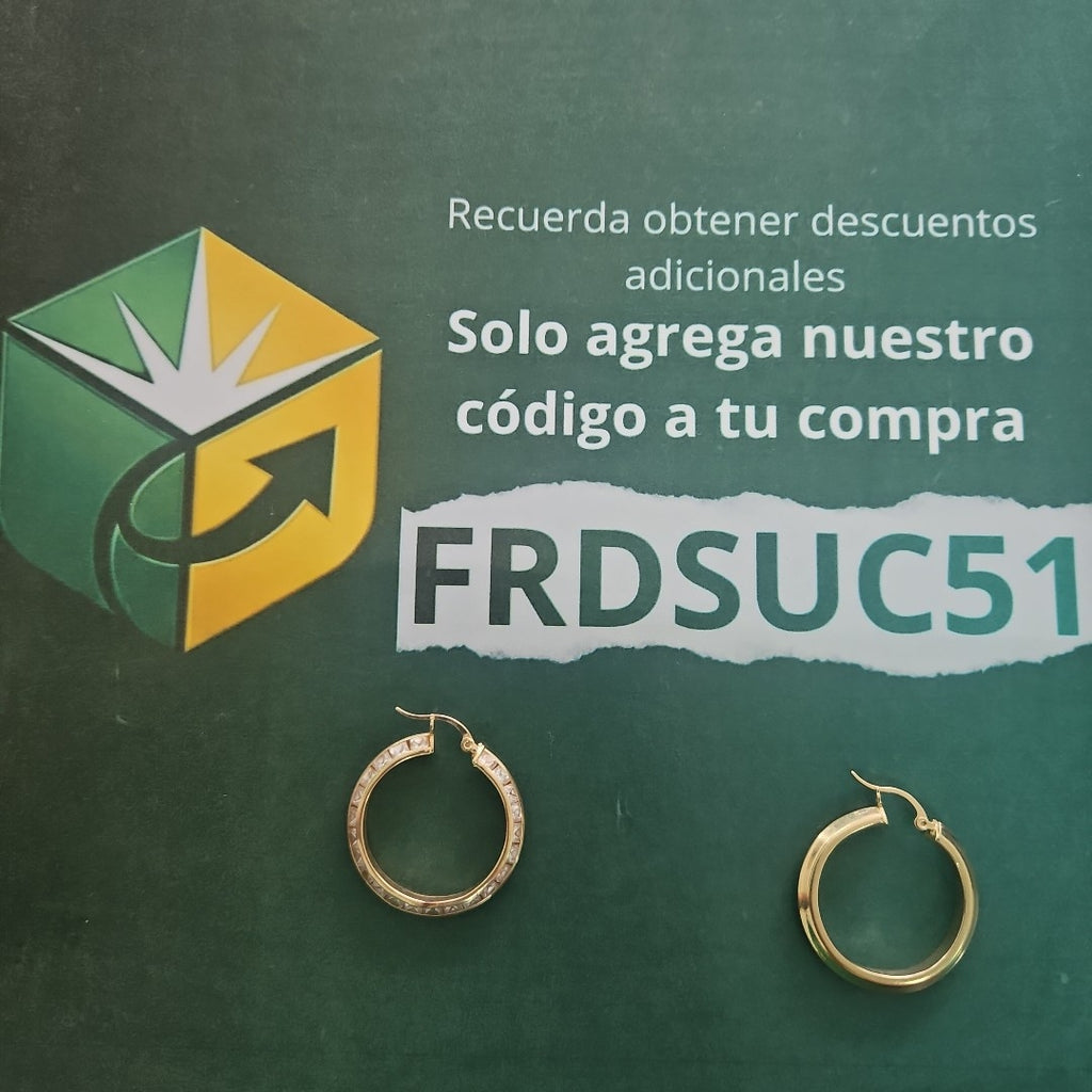 ARRACADAS PAR ORO 14 K 5.5 GRMS (SEMINUEVO)