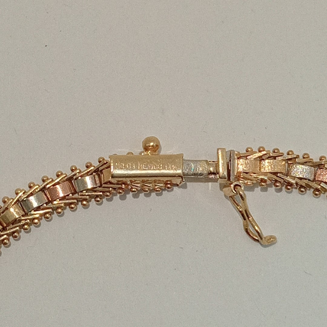 PULSERA ORO COMBINADO 14 K 8,50 GRMS (SEMINUEVO)