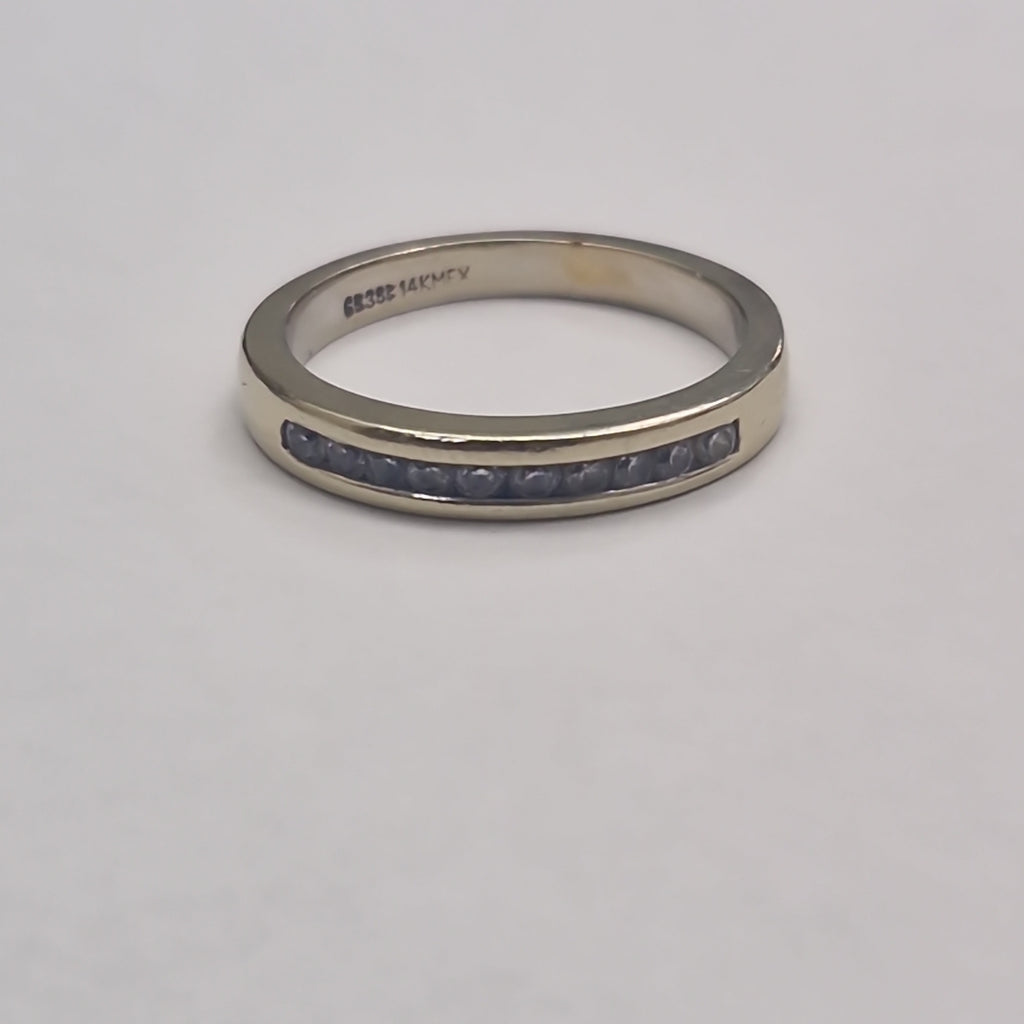 ANILLITO,MEDIA CHURUMBELA ORO BLANCO 14 K 2,90 GRMS (SEMINUEVO)