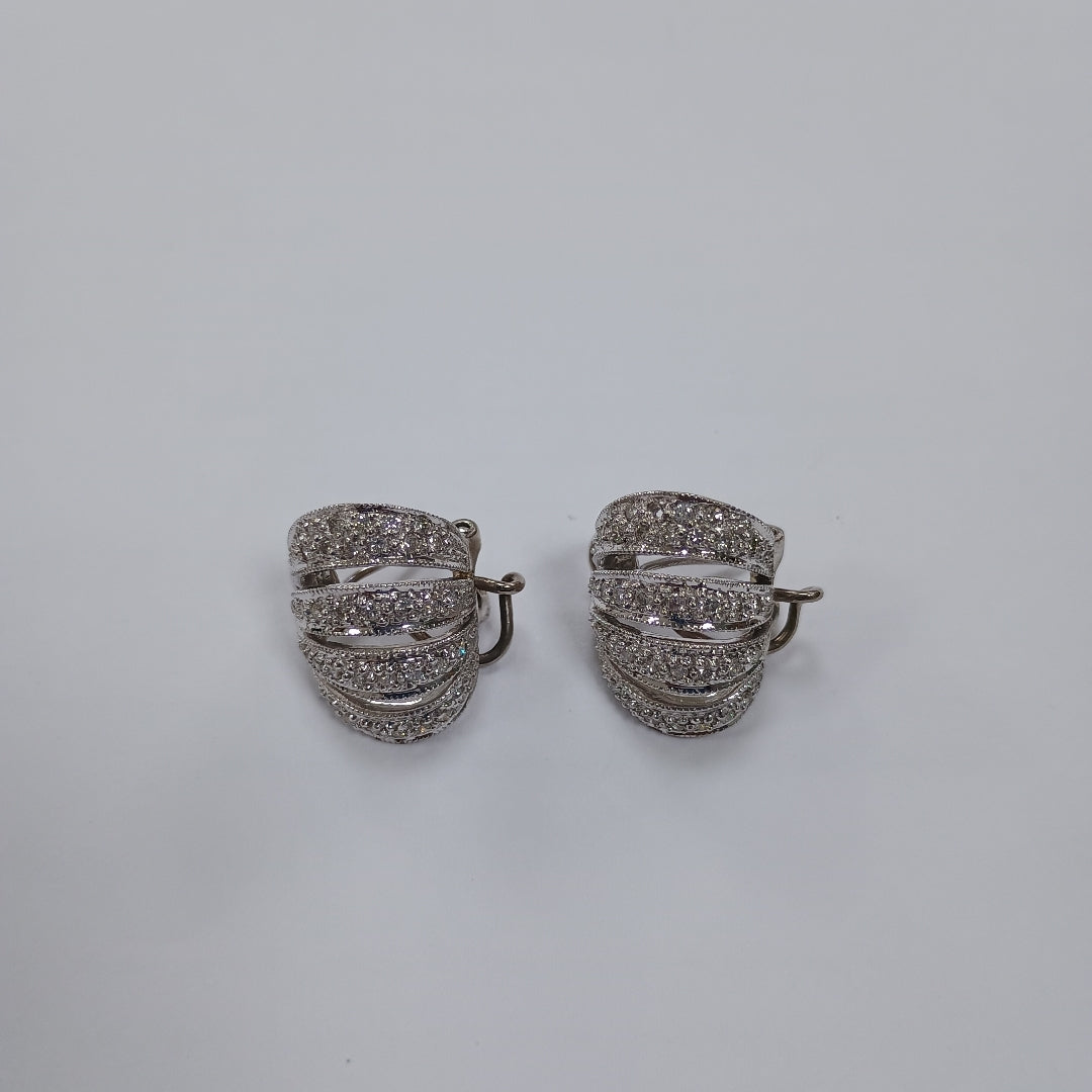ARETES PAR ORO, ORO BLANCO 14 K 8.1 GRMS (SEMINUEVO)