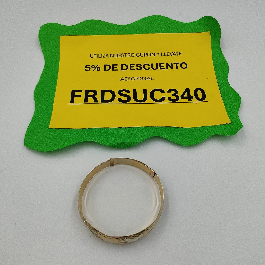 PULSERA RIGIDA ORO,ORO COMBINADO 10 K 10,90 GRMS (SEMINUEVO)