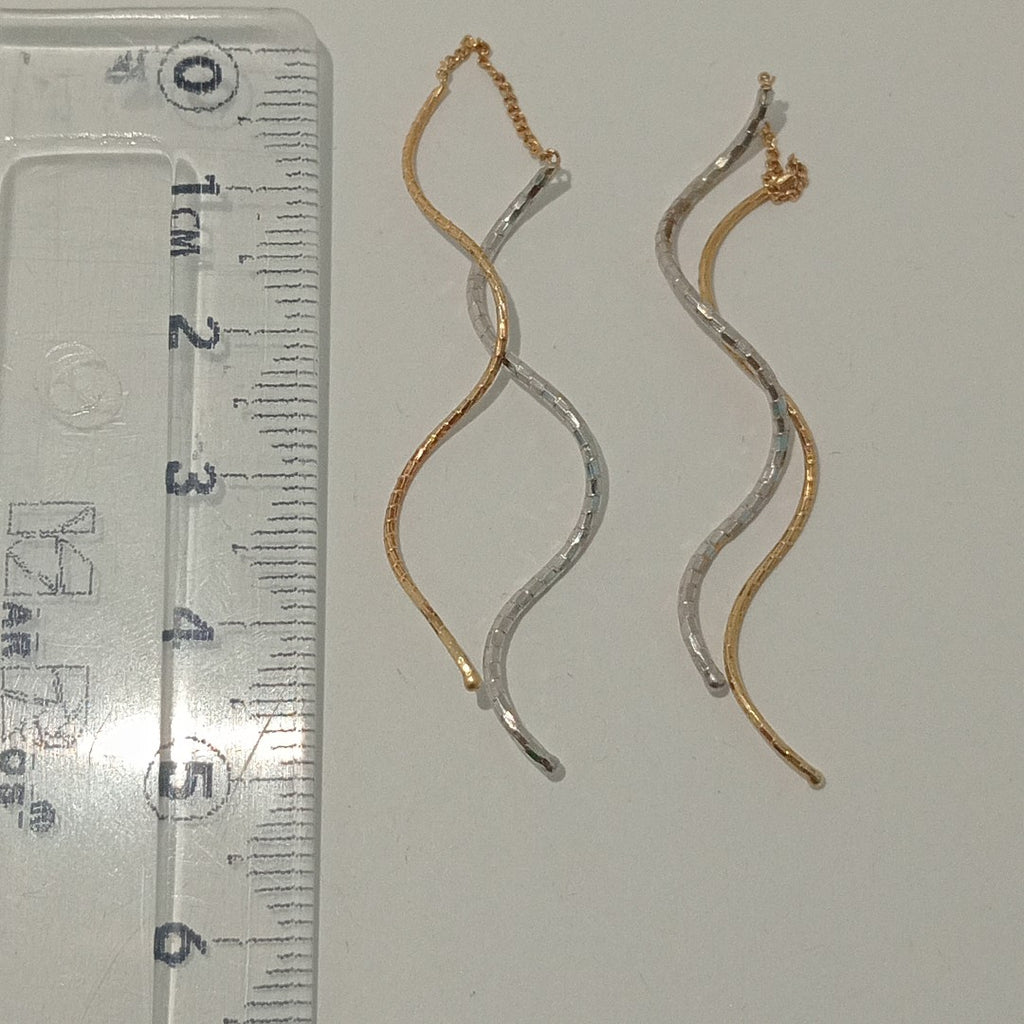 VIOLADORES PAR ORO COMBINADO 14 K 0.7 GRMS (SEMINUEVO)