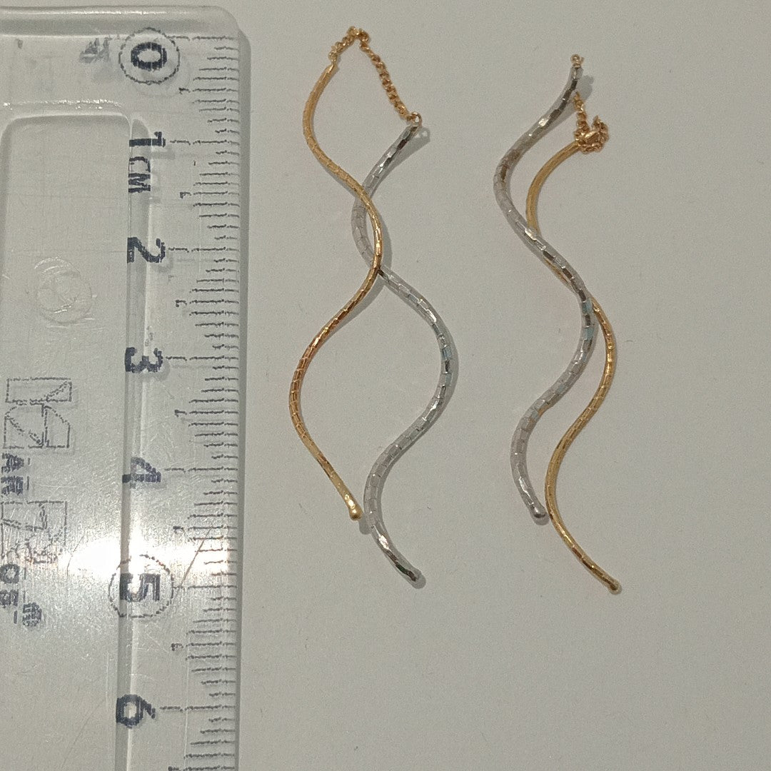 VIOLADORES PAR ORO COMBINADO 14 K 0.7 GRMS (SEMINUEVO)