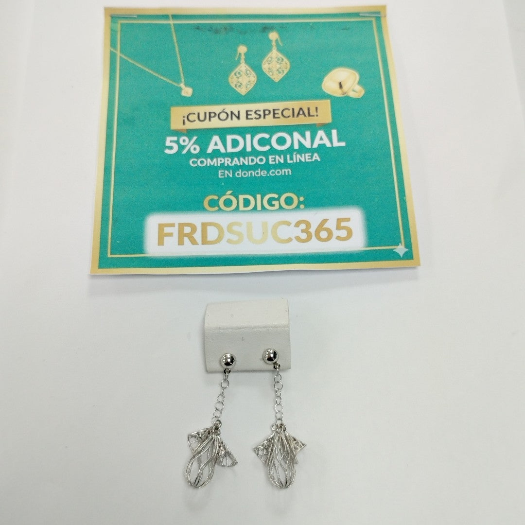 BROQUELES PAR ORO,ORO BLANCO 14 K 5,10 GRMS (SEMINUEVO)