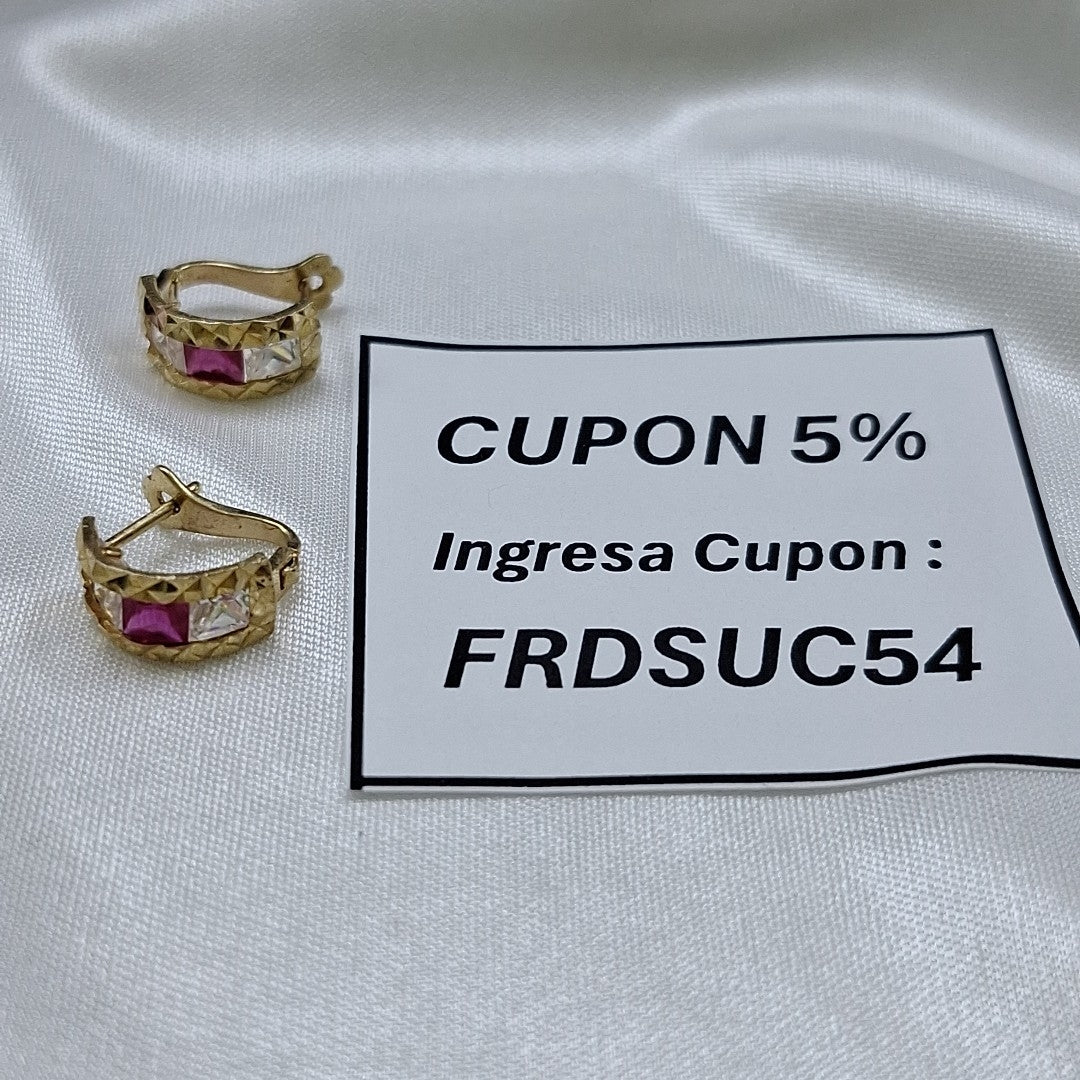 ARETES PAR ORO 14 K 2,30 GRMS (SEMINUEVO)