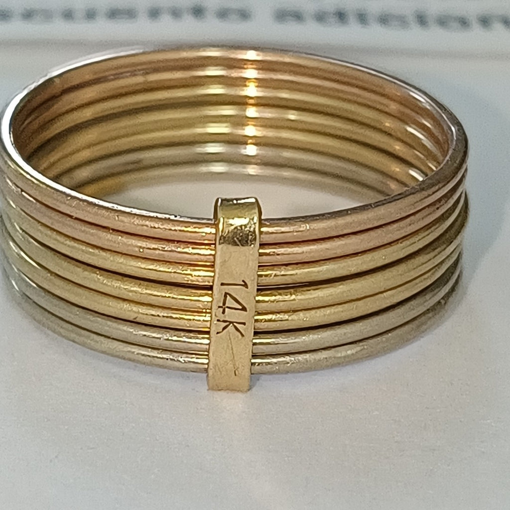ARGOLLA ORO, ORO COMBINADO 14 K 4 GRMS (SEMINUEVO)