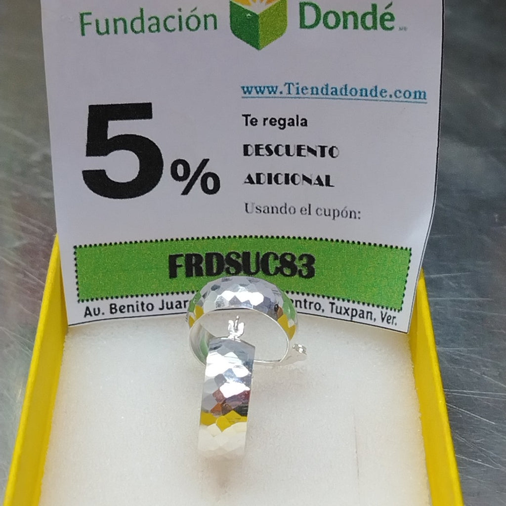 ARETES ARRACADAS FACETADAS PLATA .925 2.7 GR (NUEVO)