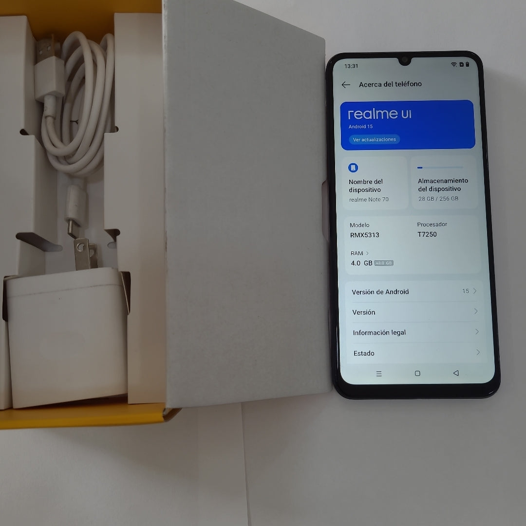 CELULAR REALME NOTE 70 RMX5313 (2025) 256 GB 4 GB RAM (SEMINUEVO)