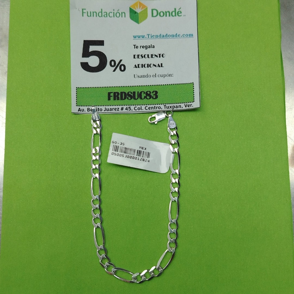 PULSERA 3X1 PLATA .925 18 CM 5.53 GR (NUEVO)