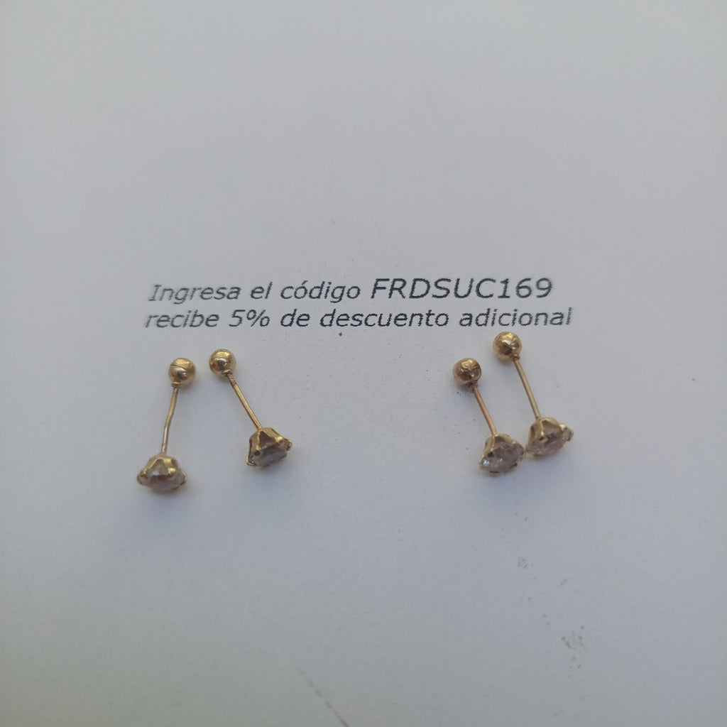 BROQUELES PAR ORO 10 K 0,60 GRMS (SEMINUEVO)