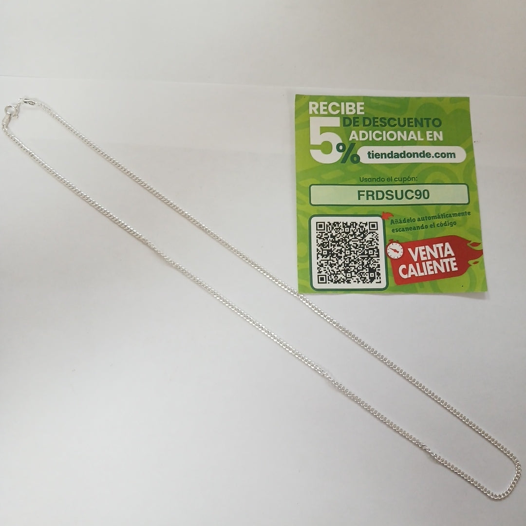 CADENA BARBADA PLATA .925 60 CM 6.63 GR (NUEVO)