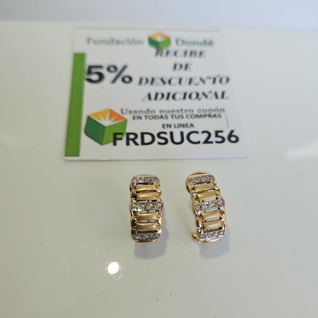BROQUELES PAR ORO 14 K 5,30 GRMS (SEMINUEVO)