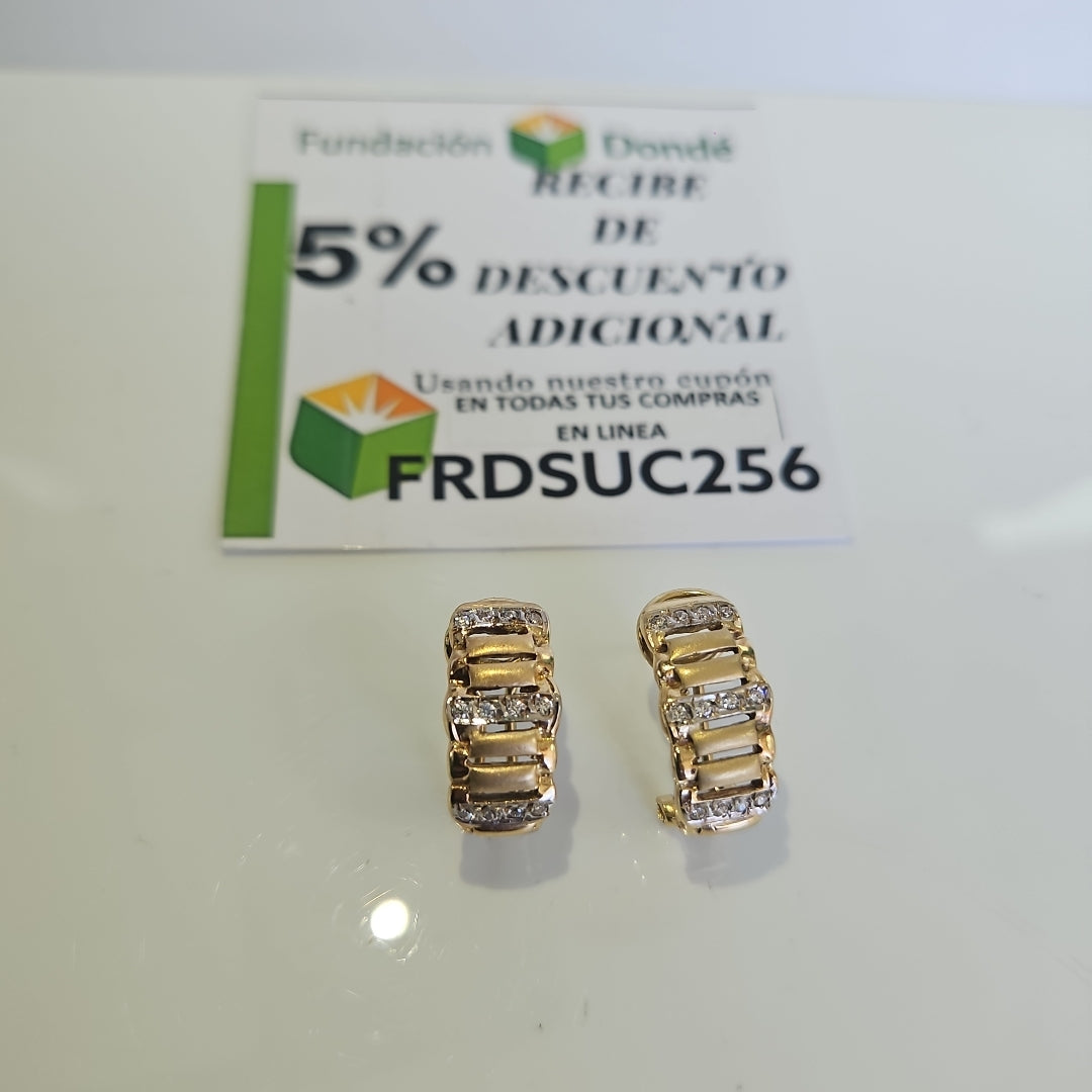 BROQUELES PAR ORO 14 K 5,30 GRMS (SEMINUEVO)