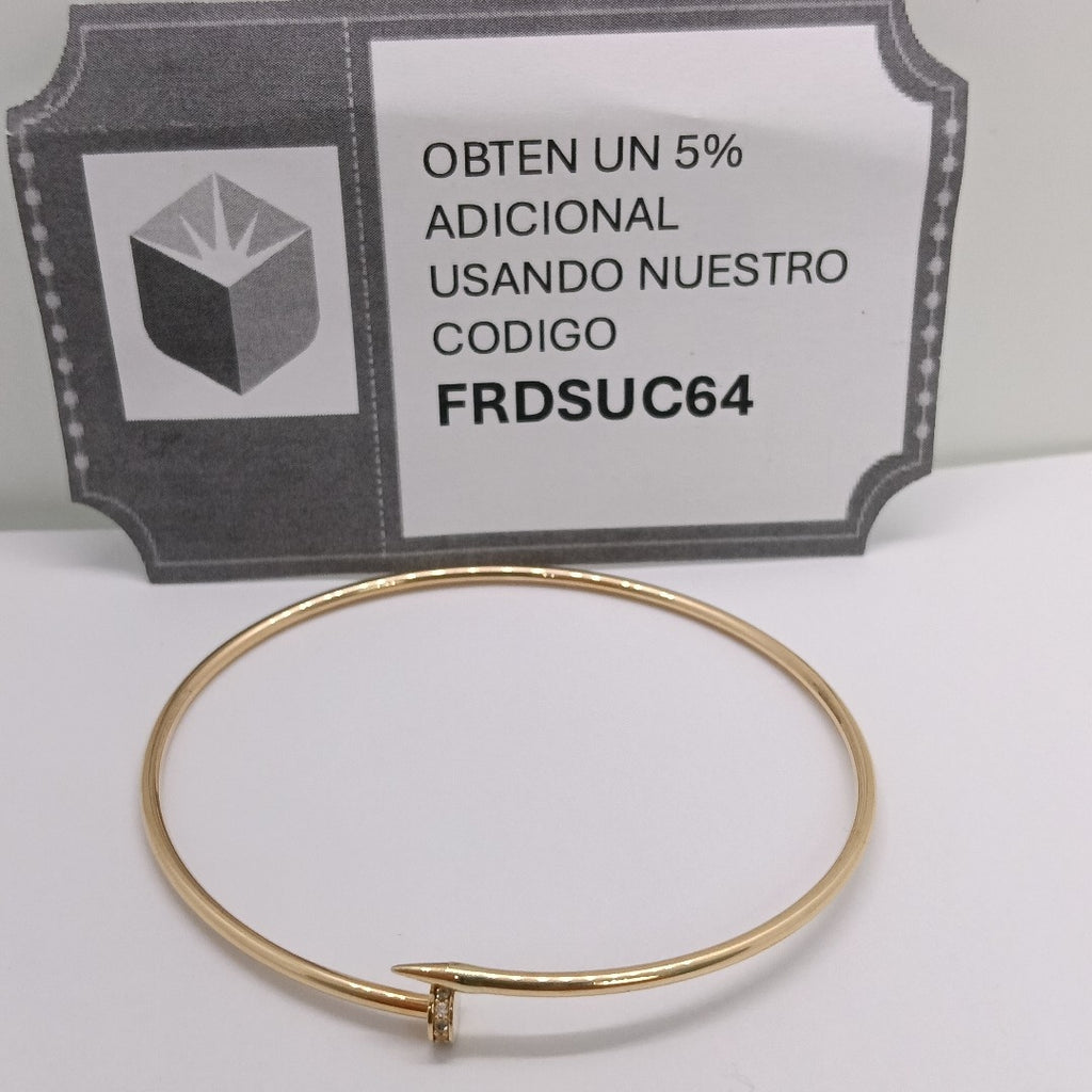 PULSERA CLAVO ORO 14K 2.8 (NUEVO)