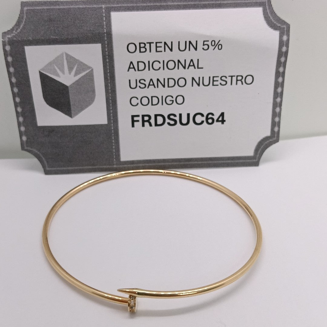 PULSERA CLAVO ORO 14K 2.8 (NUEVO)
