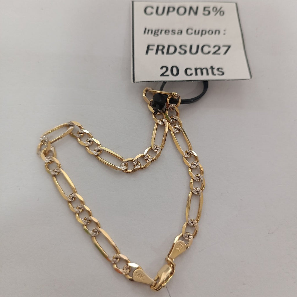 PULSERA ORO, RODIADO 14 K 6.7 GRMS (SEMINUEVO)