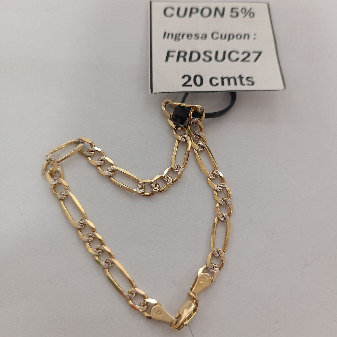 PULSERA ORO, RODIADO 14 K 6.7 GRMS (SEMINUEVO)