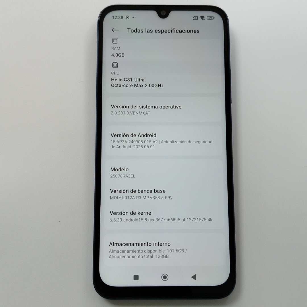 CELULAR XIAOMI REDMI 15C 25078RA3EL (2025) 128 GB SSD 4 GB RAM (SEMINUEVO)