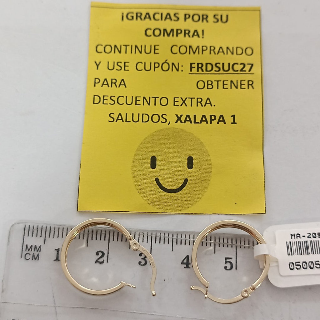 ARRACADAS ORO 14K 1.5 (NUEVO)