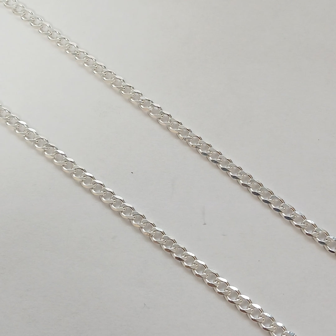 CADENA BARBADA PLATA .925 55 CM 8.52 GR (NUEVO)