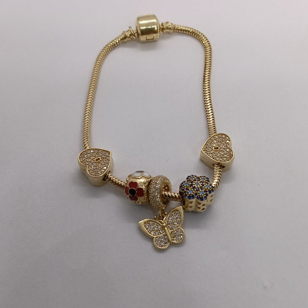 PULSERA CHARM ORO 14K 16.3 (NUEVO)
