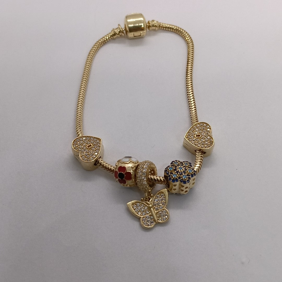 PULSERA CHARM ORO 14K 16.3 (NUEVO)