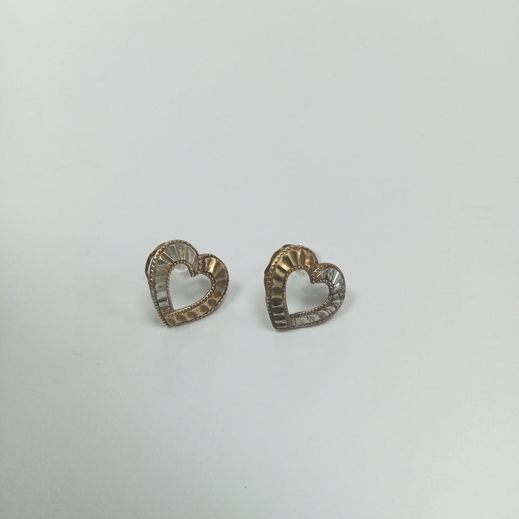 ARETES PAR ORO COMBINADO 8 K 0,90 GRMS (SEMINUEVO)