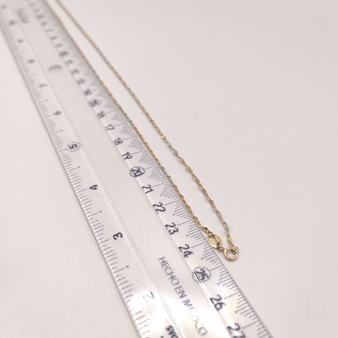 CADENA ORO COMBINADO 8 K 1.6 GRMS (SEMINUEVO)