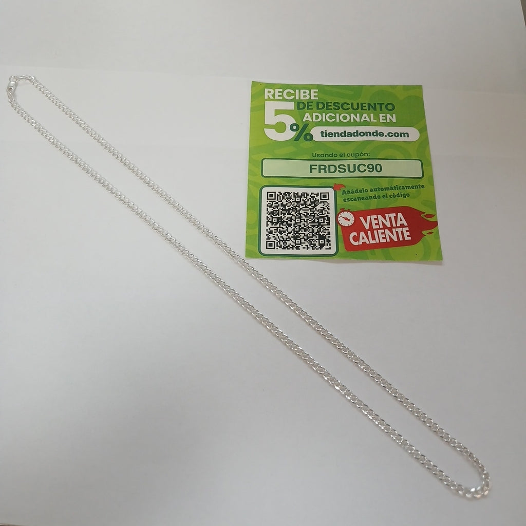 CADENA BARBADA PLATA .925 60 CM 9.22 GR (NUEVO)
