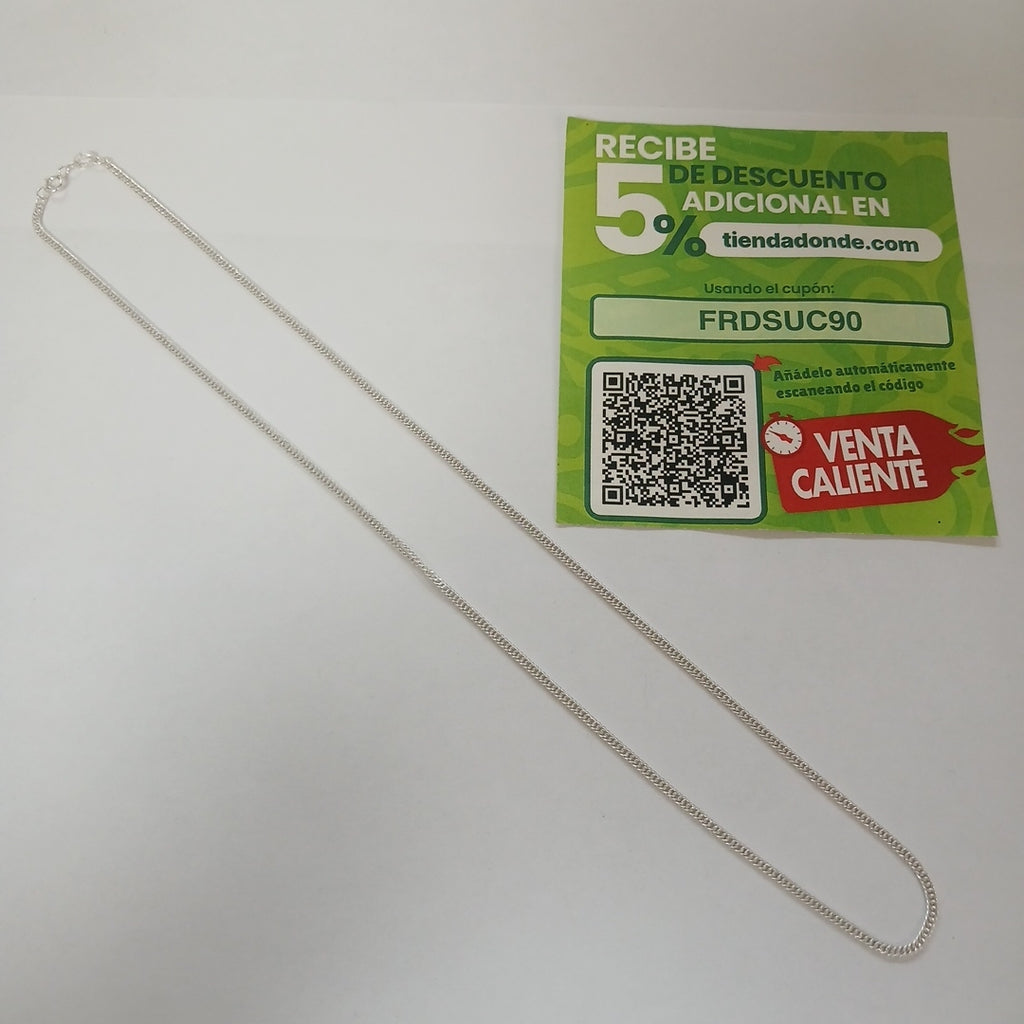 CADENA BARBADA PLATA .925 50 CM 4.12 GR (NUEVO)