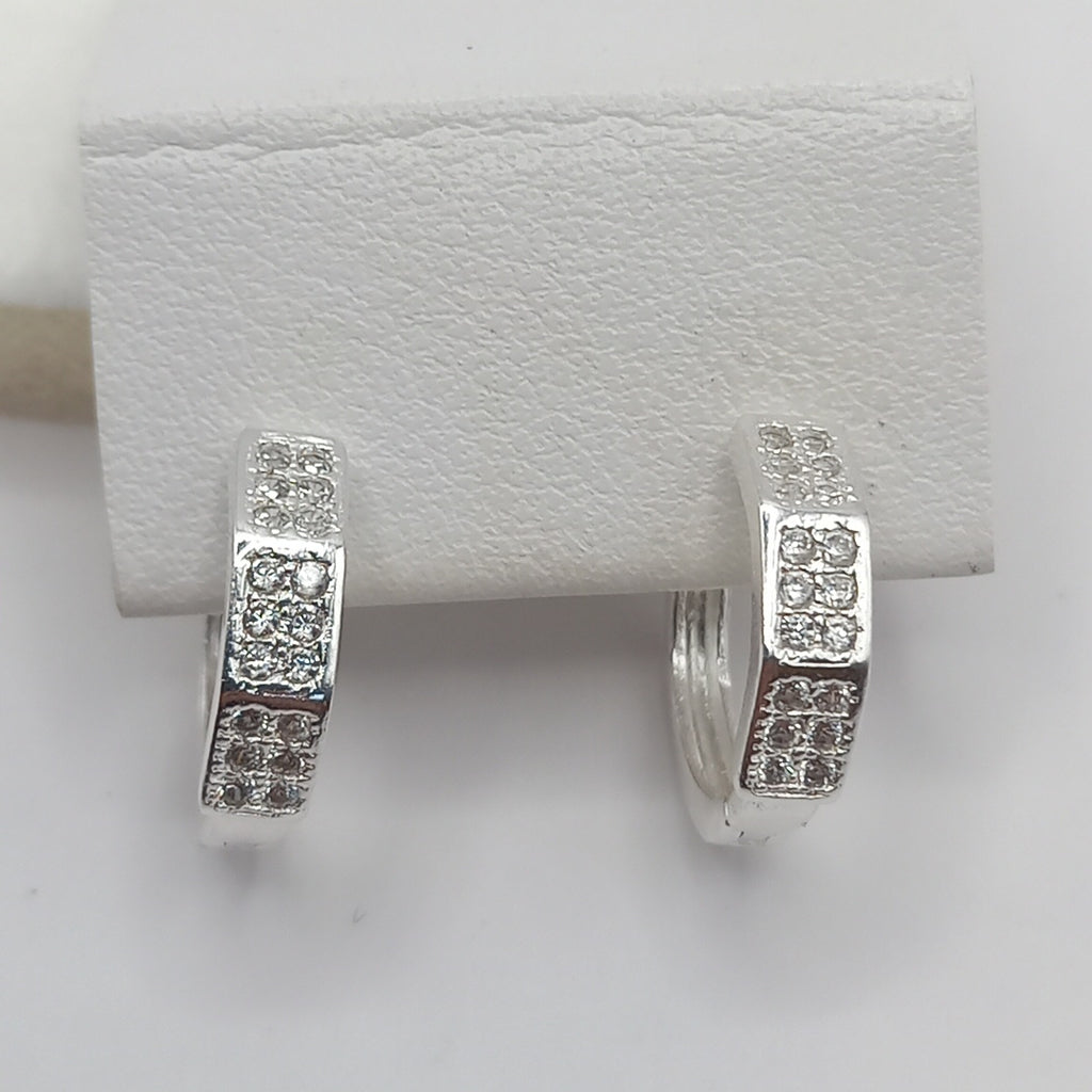 ARRACADAS C/CIRCONIAS PLATA .925 2.5 GR (NUEVO)
