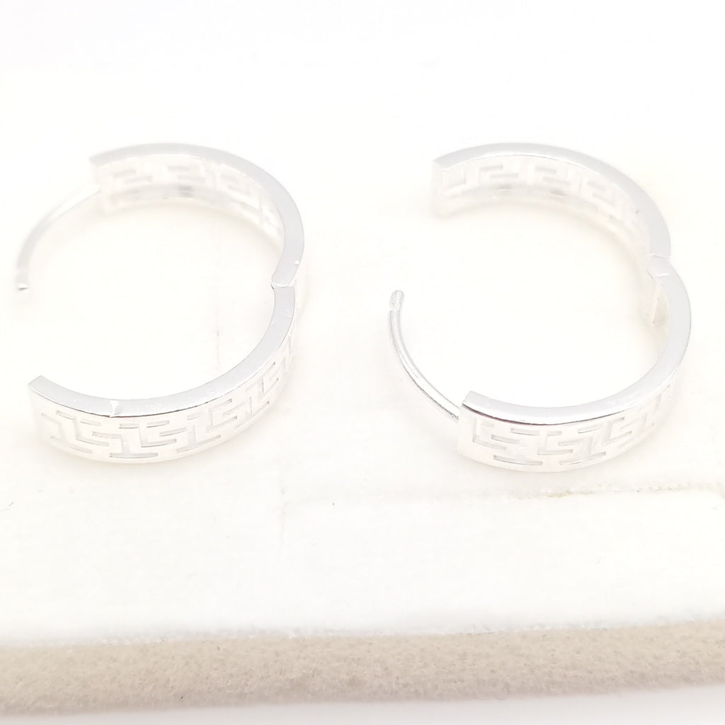 ARETES ARRACADAS GRECAS PLATA .925 4.23 GR (NUEVO)