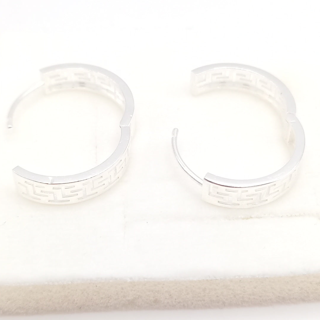 ARETES ARRACADAS GRECAS PLATA .925 4.23 GR (NUEVO)