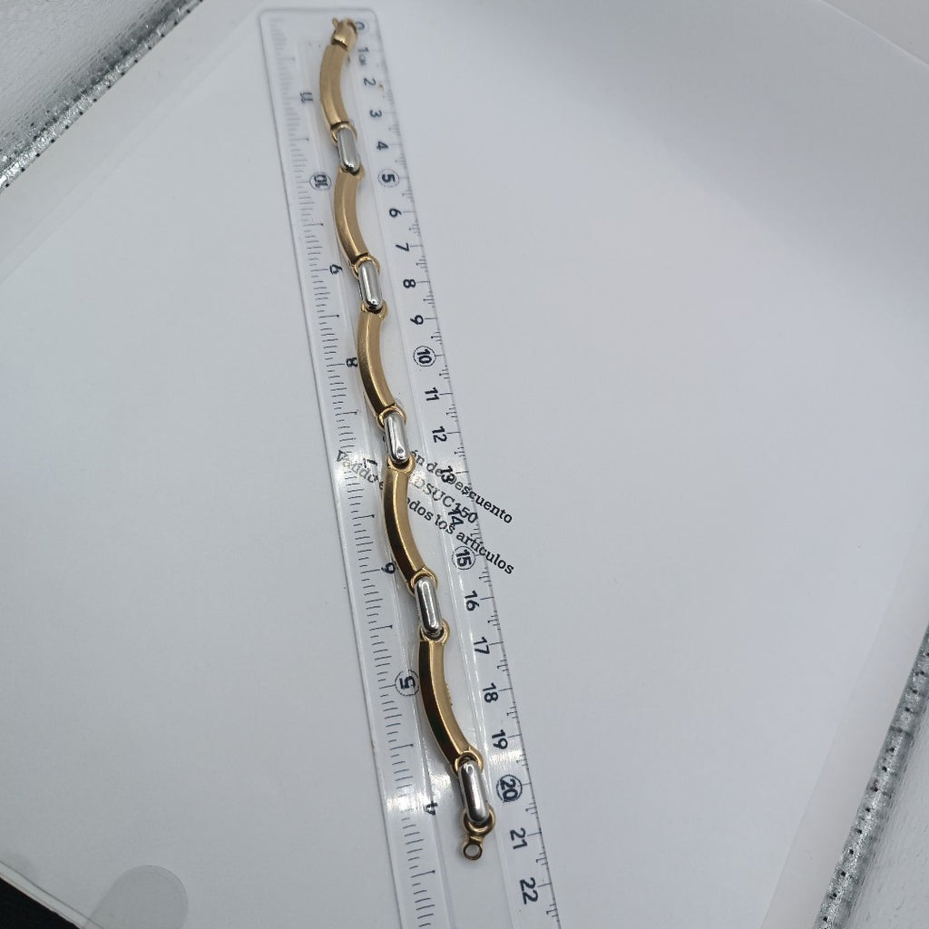 PULSERA ORO COMBINADO 14 K 19,60 GRMS (SEMINUEVO)