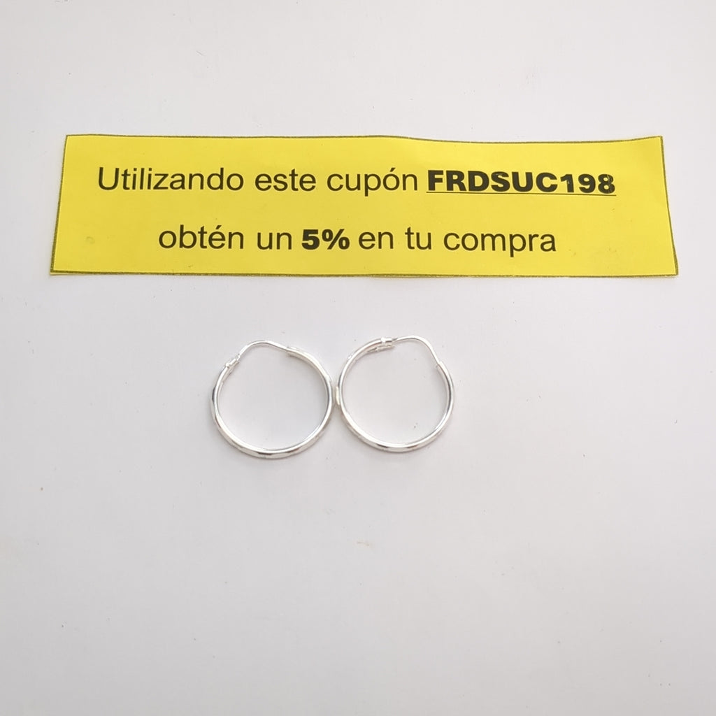 PAR ARRACADAS FACETADA PLATA .925 2.1 GR (NUEVO)