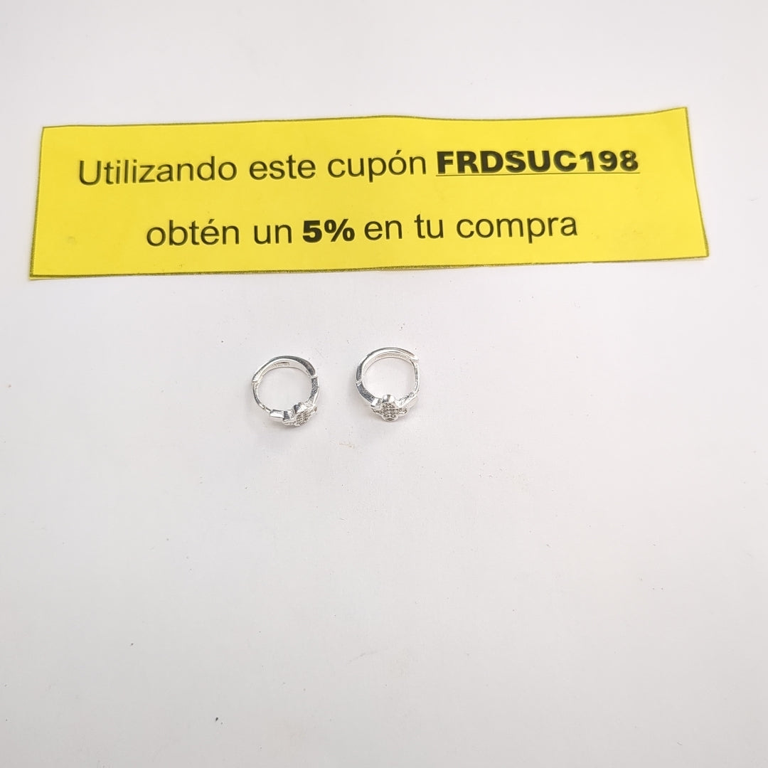 ARRACADAS C/CIRCONIAS PLATA .925 1.8 GR (NUEVO)