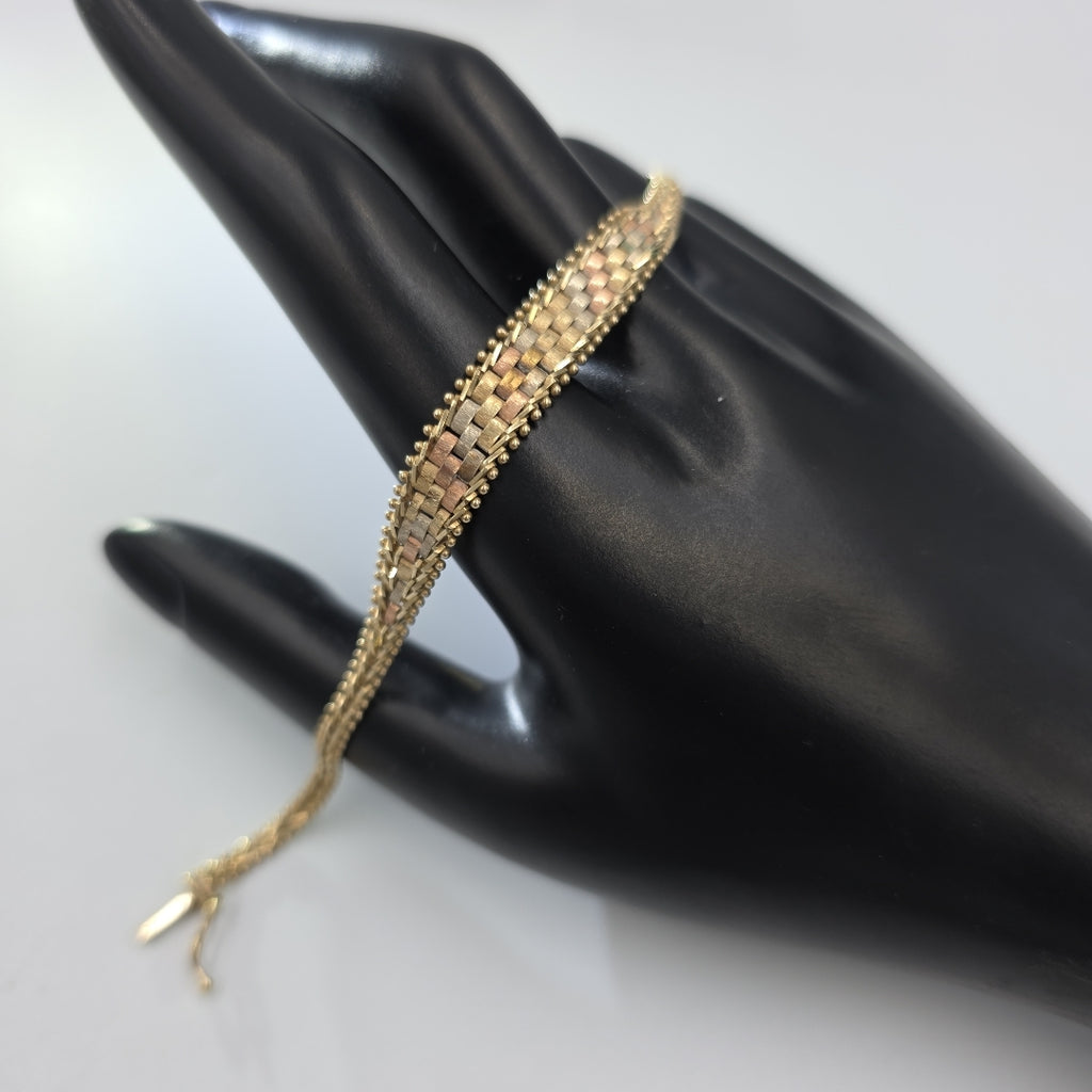 PULSERA ORO, ORO COMBINADO 10 K 7.4 GRMS (SEMINUEVO)
