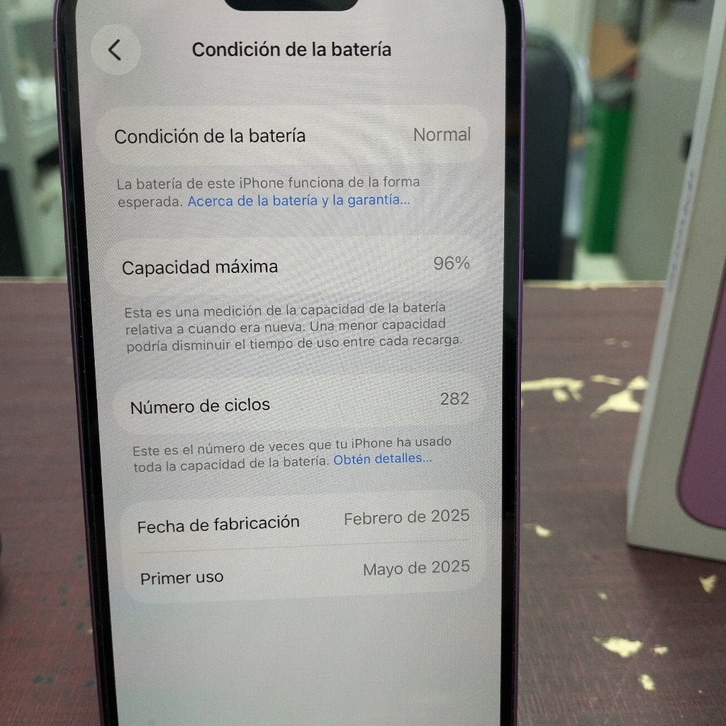 CELULAR APPLE IPHONE 16 A3286 (2024) 128 GB 8 GB RAM (SEMINUEVO)