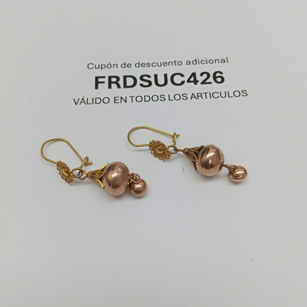 ARETES PAR ORO 8 K 2.4 GRMS (SEMINUEVO)