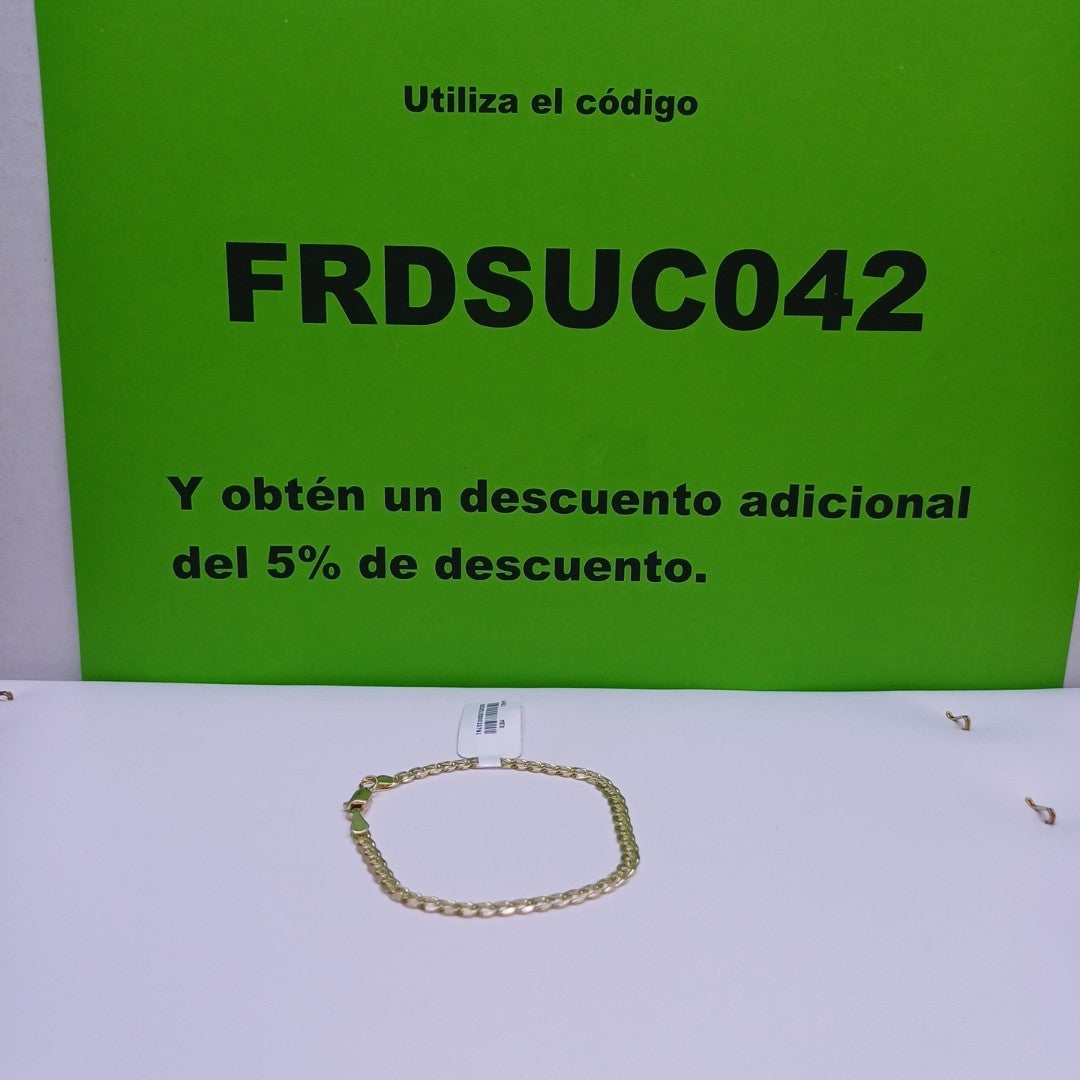 PULSERAS BARBADA ORO 14K 18 CM 4.5 GR (NUEVO)